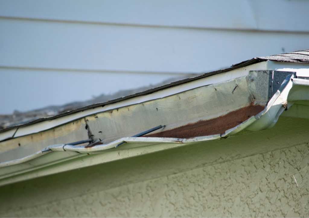 damaged gutter